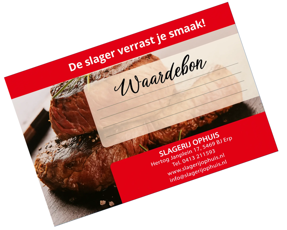 Plastic bakje met verse eiersalade van Slagerij Ophuis, onderdeel van het Piggy spaarsysteem.